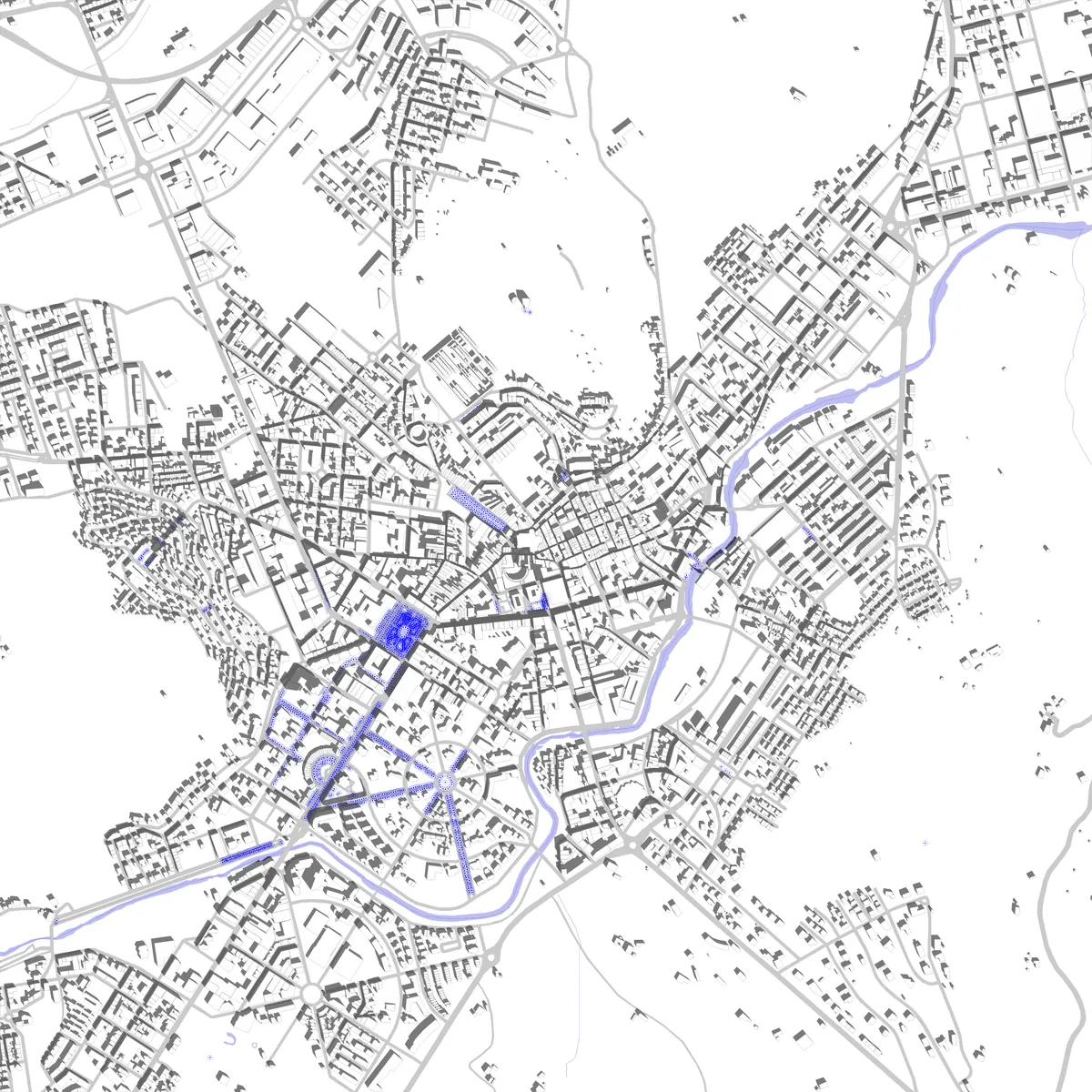 Olot Lageplan (2,5 km)