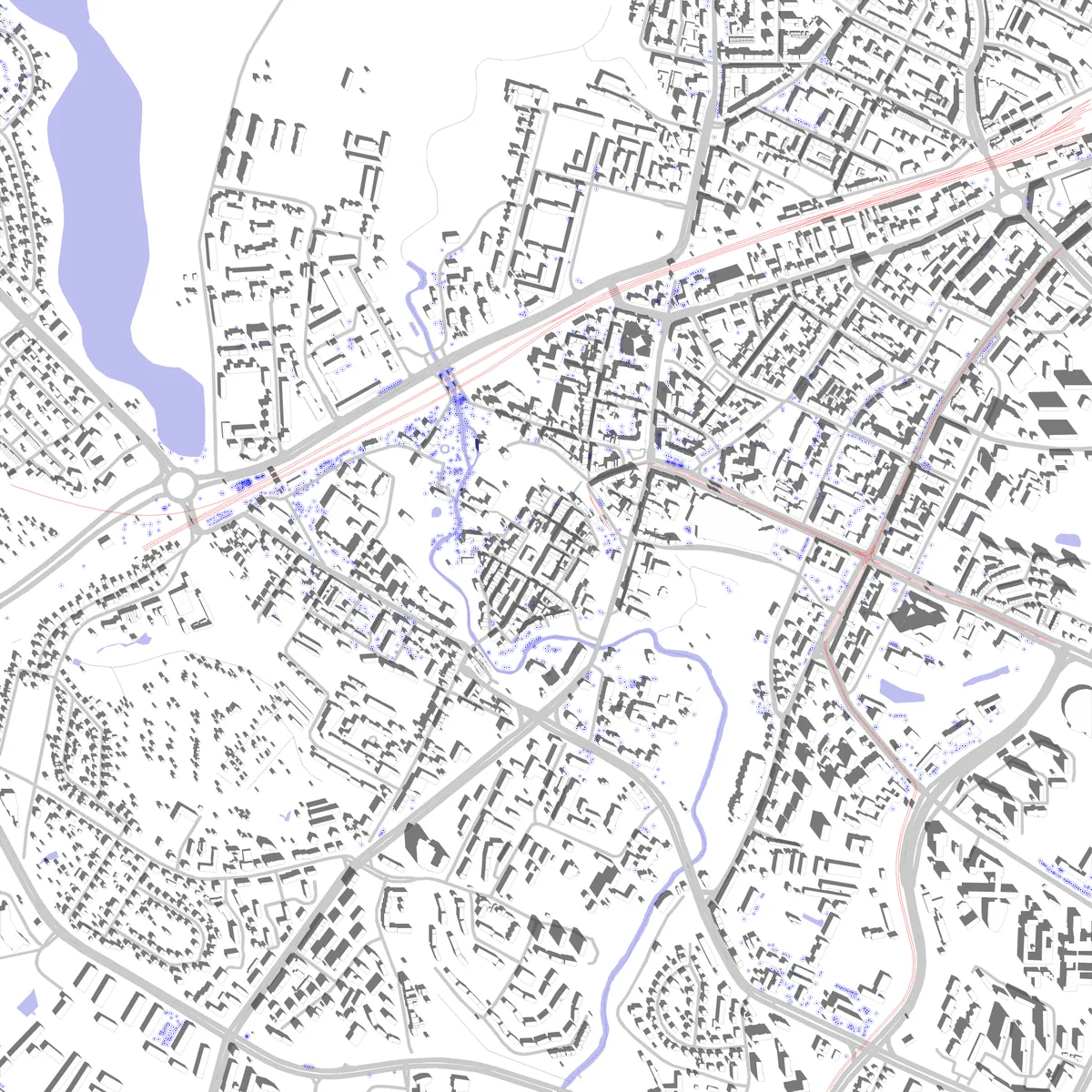 Olsztyn plan zagospodarowania (2,5 km)