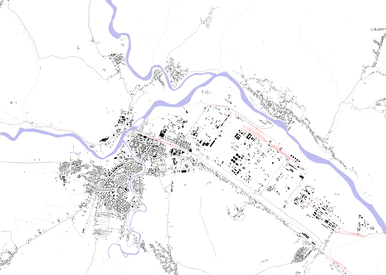 Onești figure ground plan
