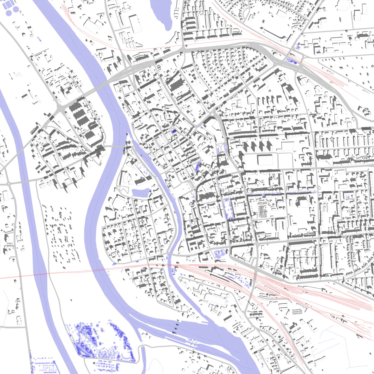 Opole plan zagospodarowania (2,5 km)