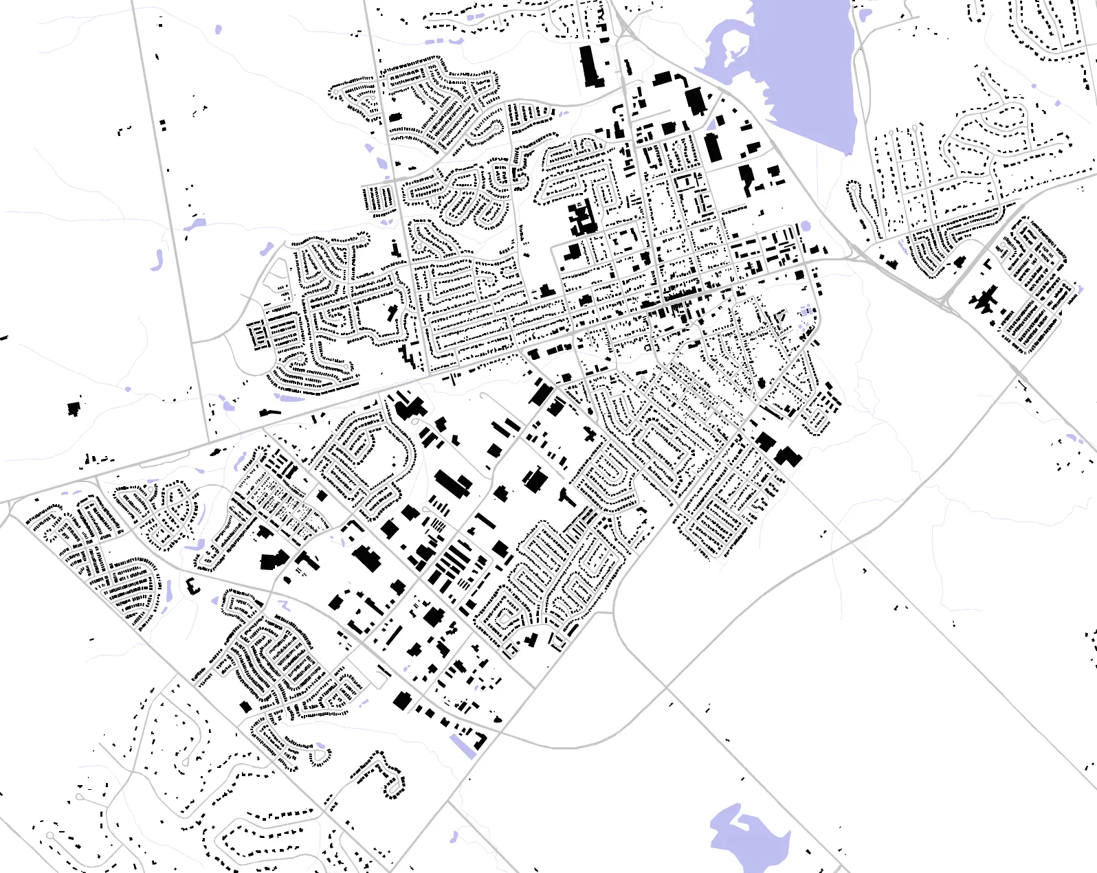 Orangeville figure ground plan