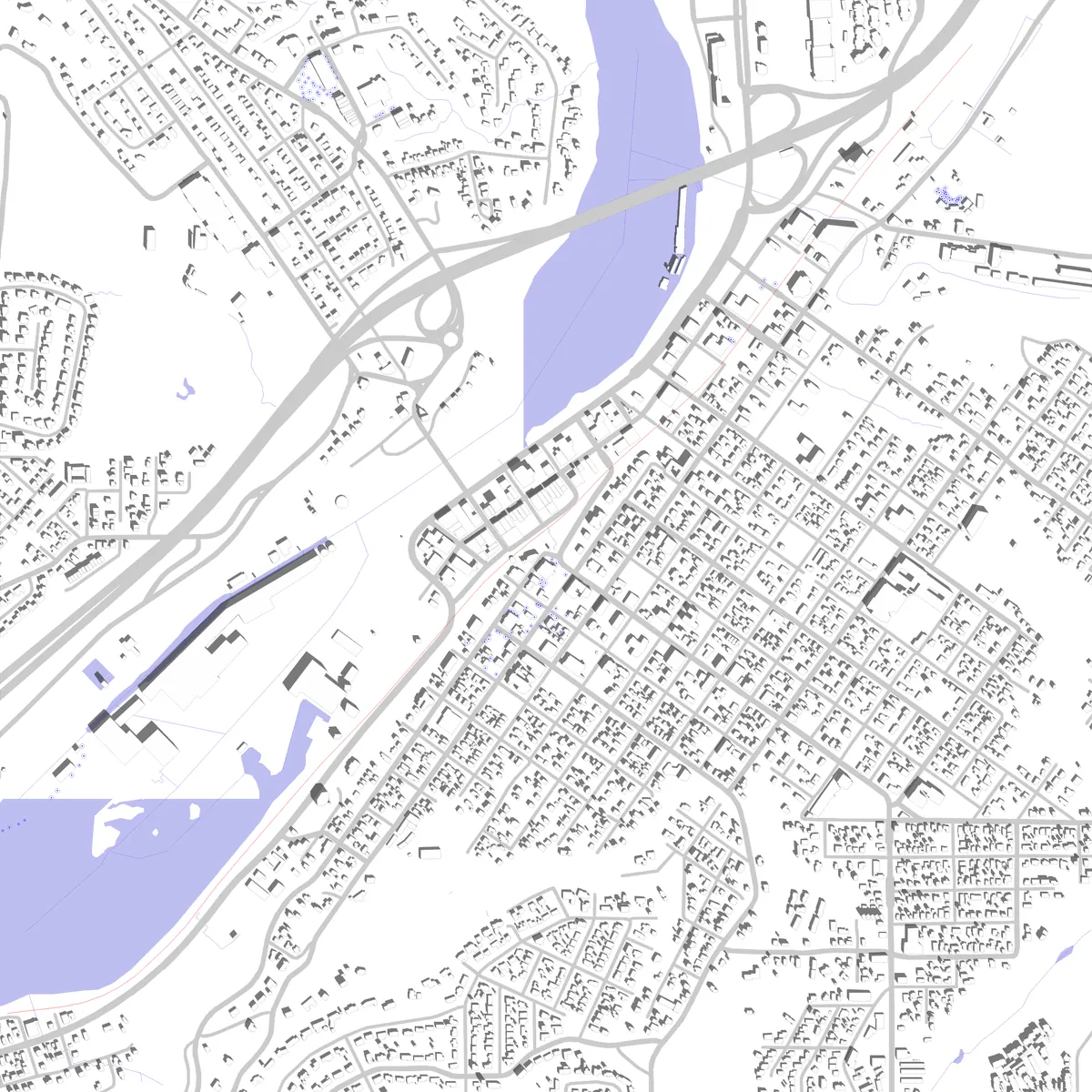 Oregon City Lageplan (2,5 km)