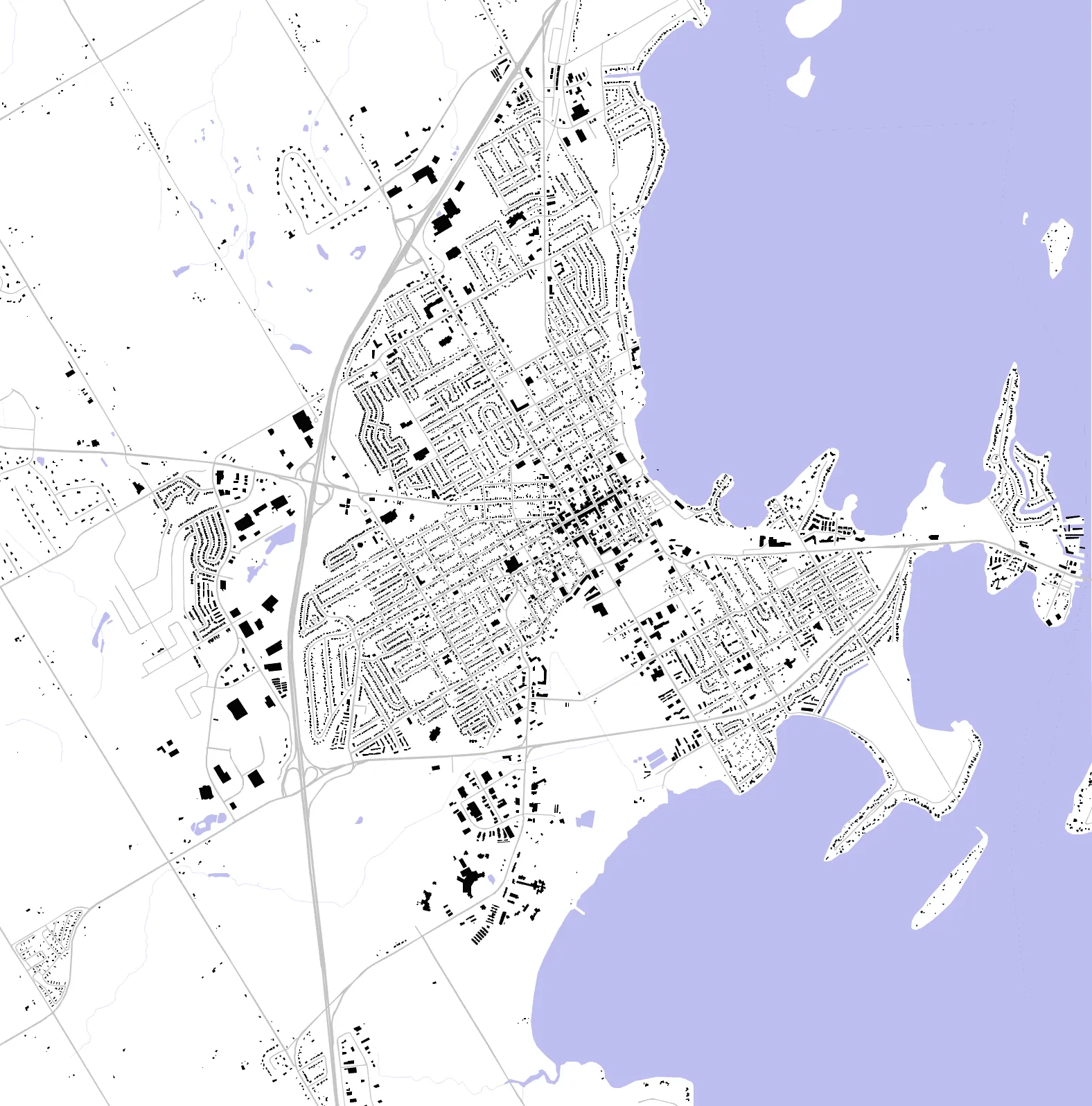 Orillia figure ground plan