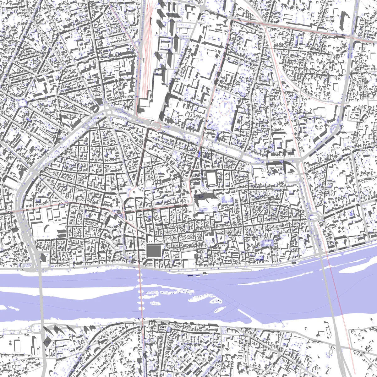 Orléans plan de situation (2,5 km)