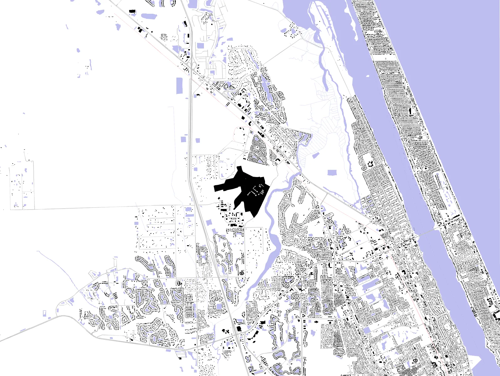 Ormond Beach figure ground plan