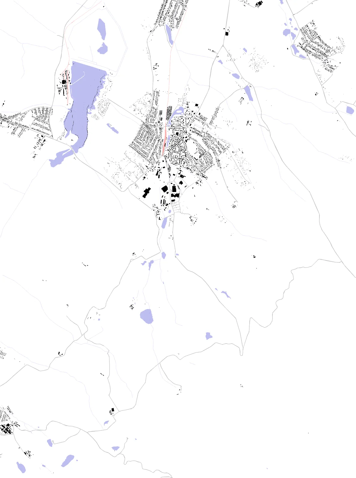 Oroszlány figure ground plan