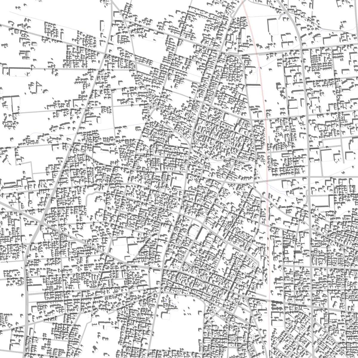 奥州 敷地図 (2.5 km)