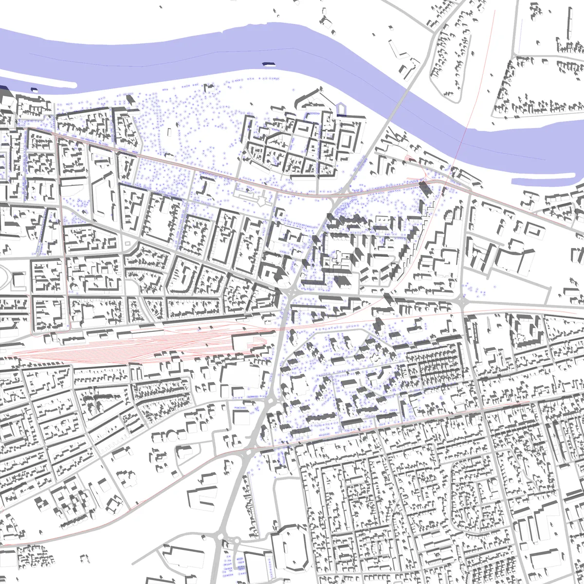 Osijek Lageplan (2,5 km)