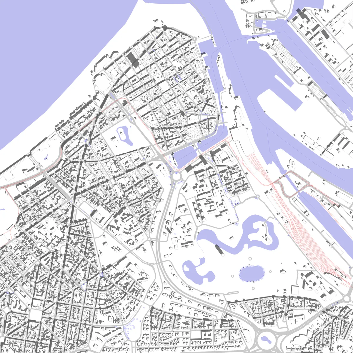 Ostend Lageplan (2,5 km)
