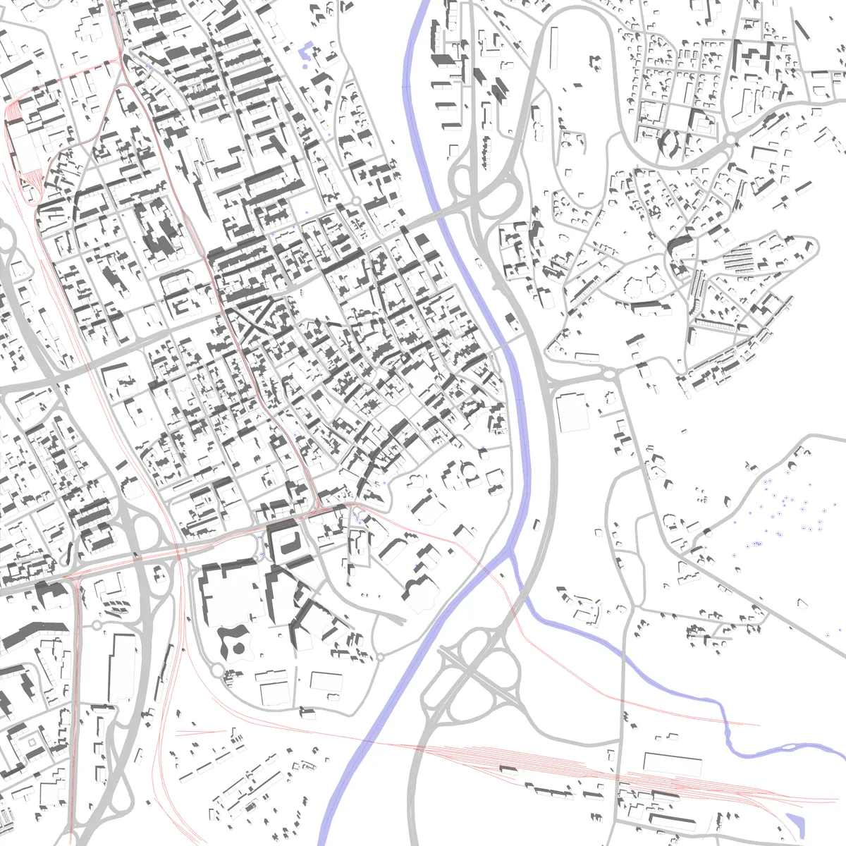 Ostrava situační plán (2,5 km)