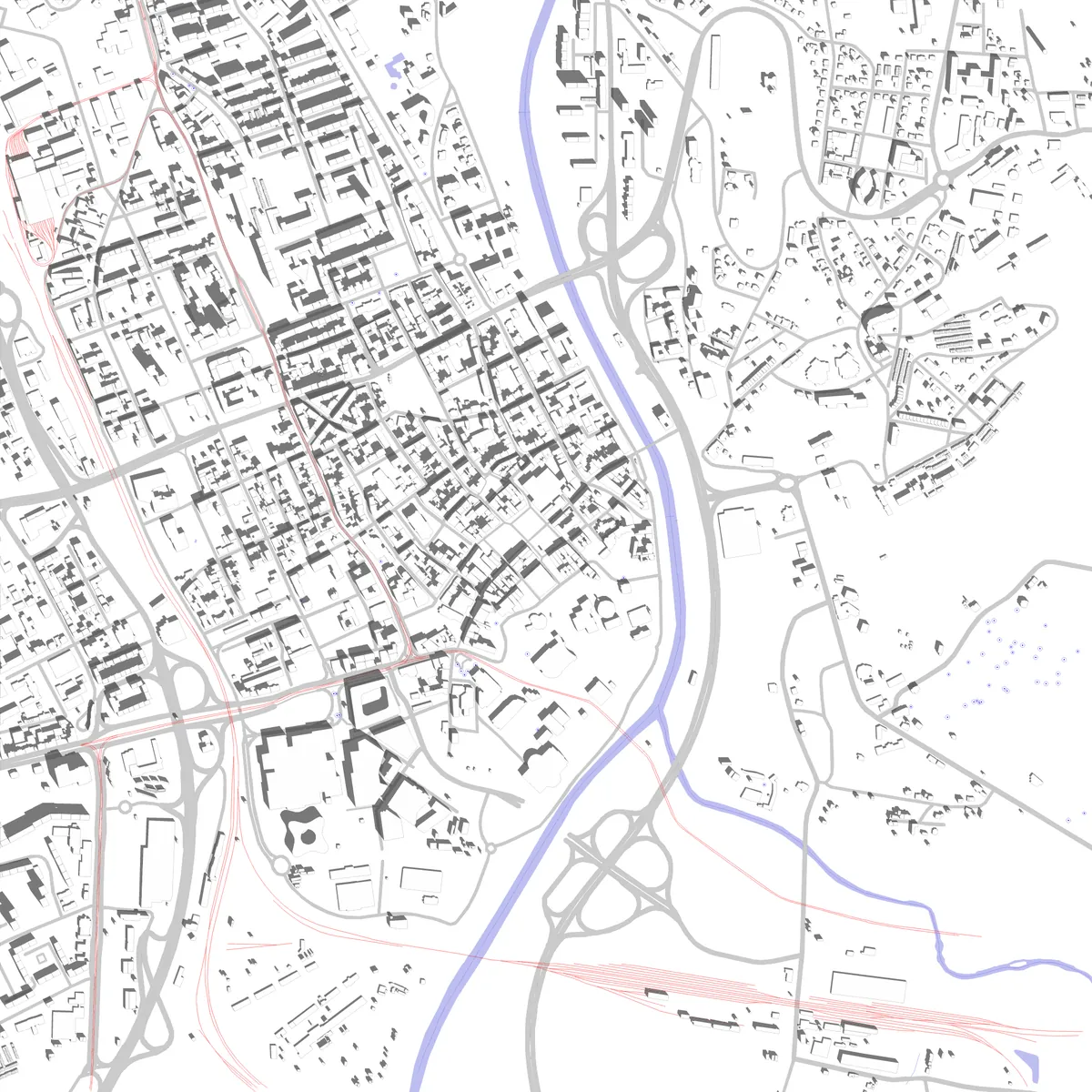 Ostrava situační plán (2,5 km)