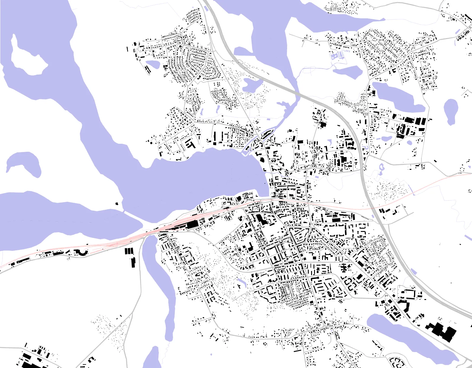 Ostróda Schwarzplan