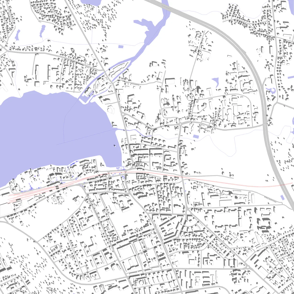 Ostróda Lageplan (2,5 km)
