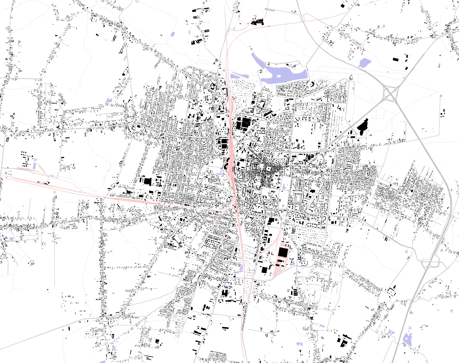 Ostrów Wielkopolski figure ground plan