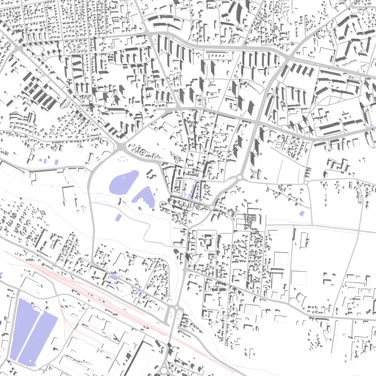 Ostrowiec Świętokrzyski plan zagospodarowania (2,5 km)
