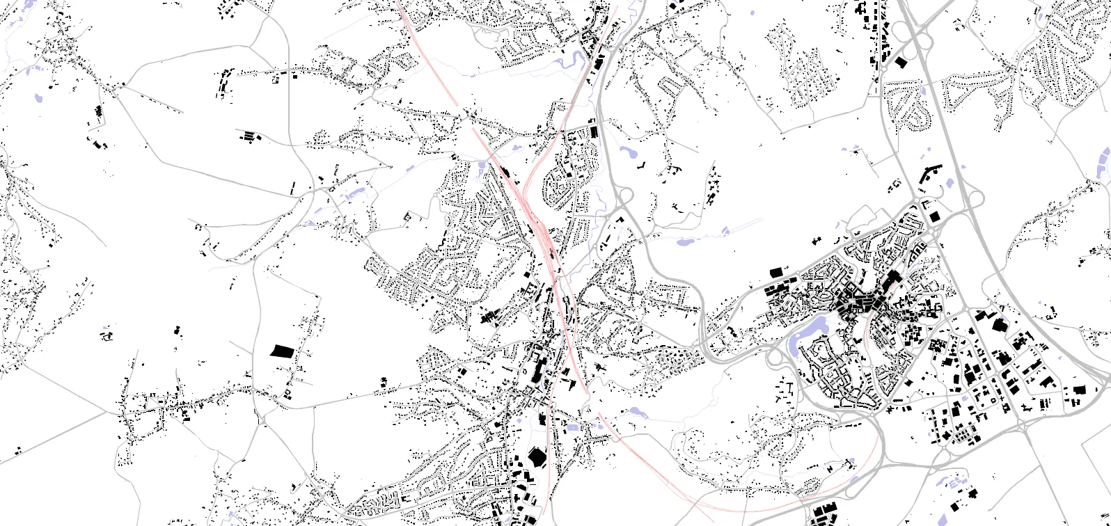 Ottignies-Louvain-la-Neuve figure ground plan