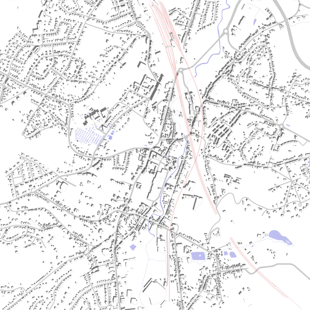 Ottignies-Louvain-la-Neuve site plan (2.5 km)