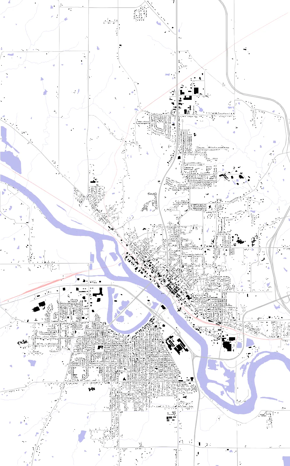 Ottumwa figure ground plan