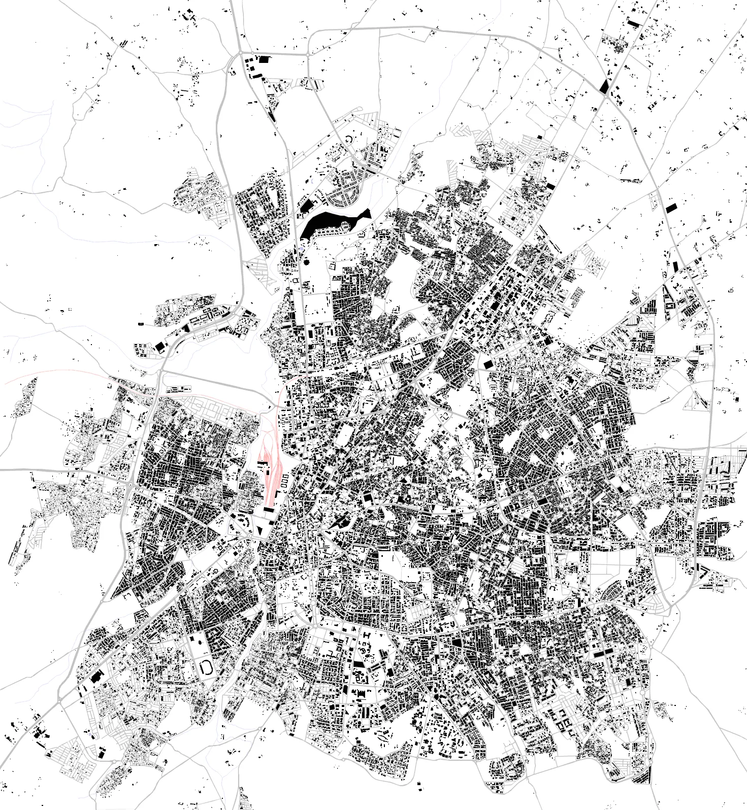 Oujda figure ground plan