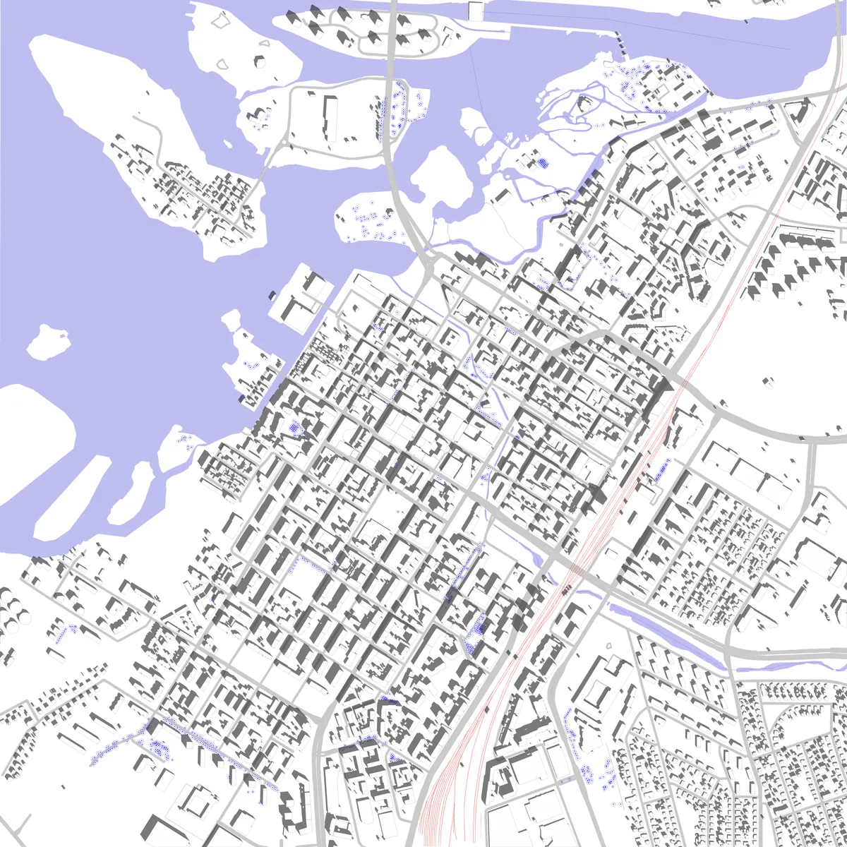 Oulu site plan (2.5 km)