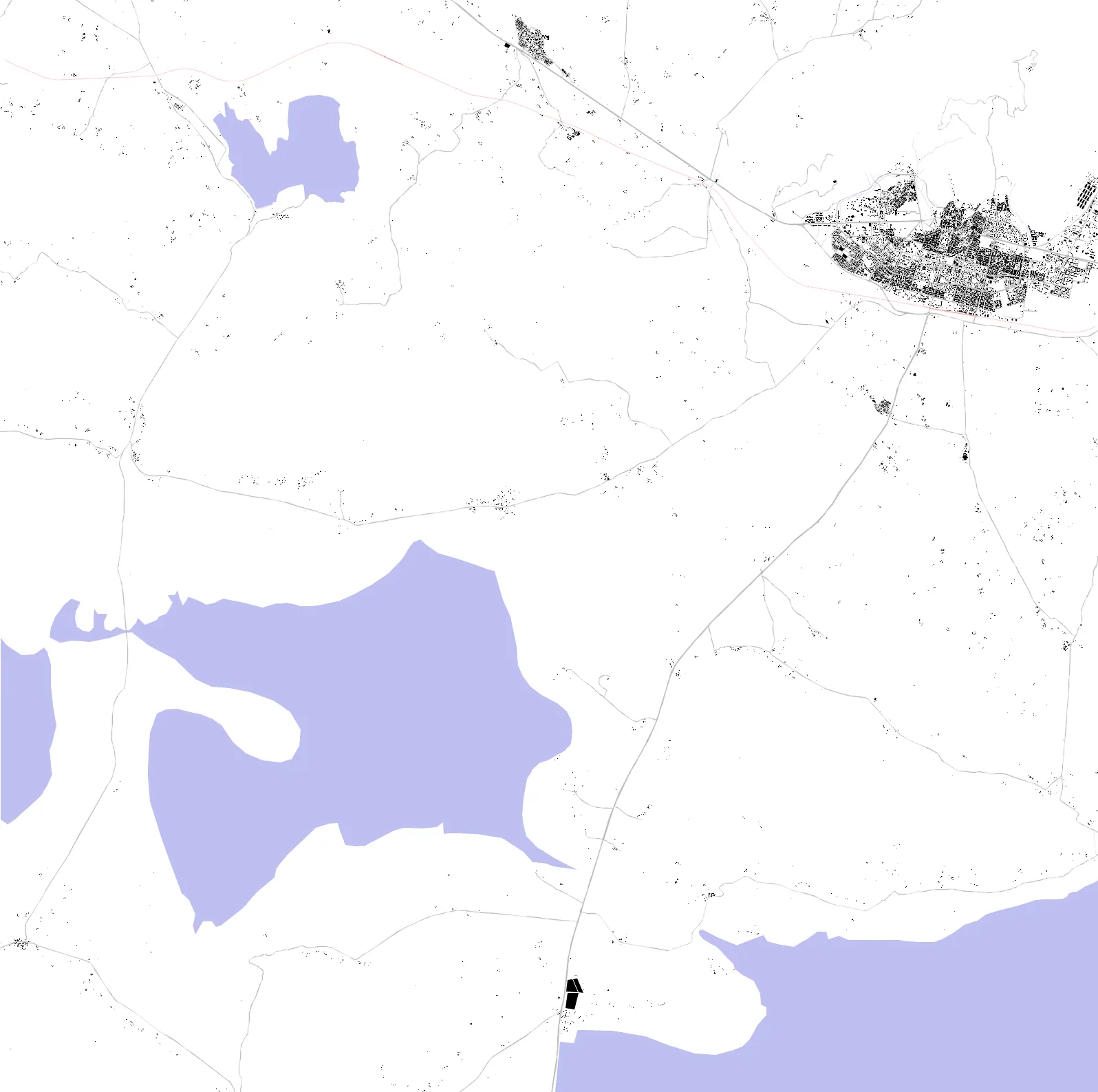 Oum El Bouaghi figure ground plan
