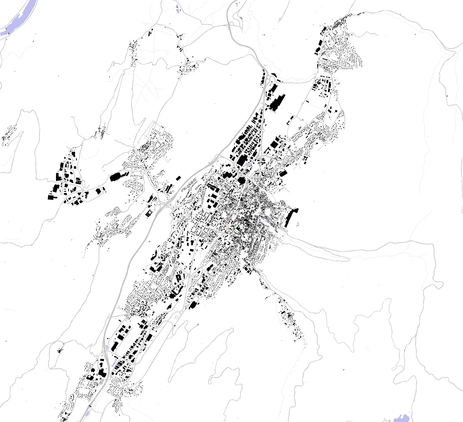 Oyonnax figure ground plan