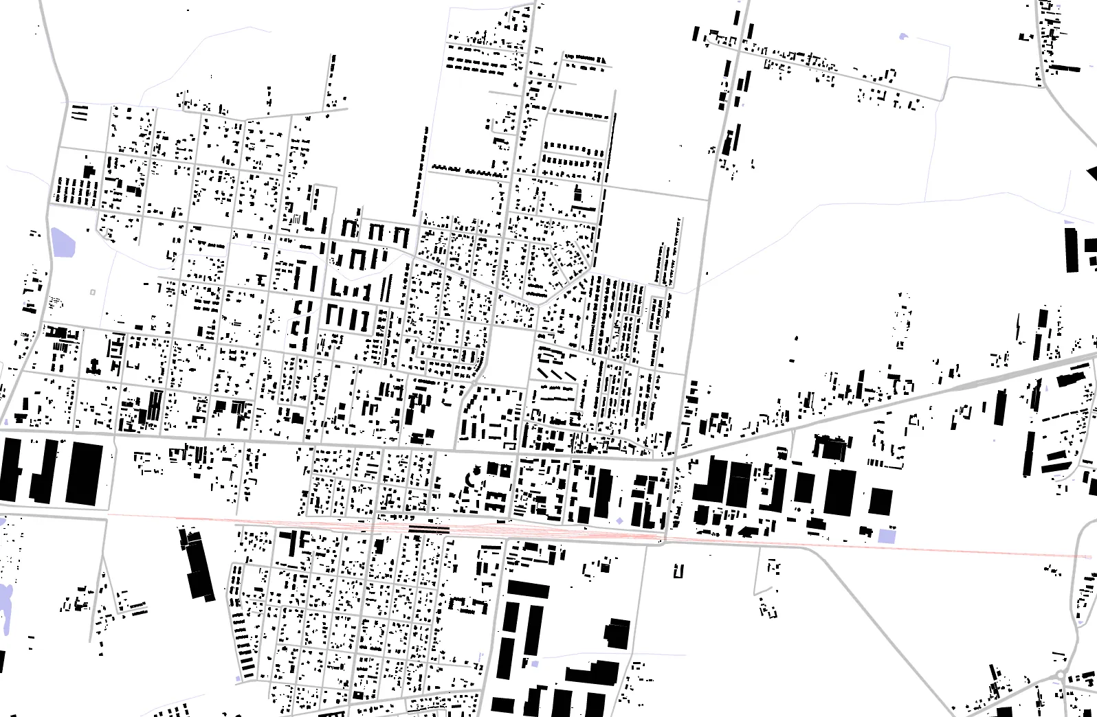 Ożarów Mazowiecki figure ground plan
