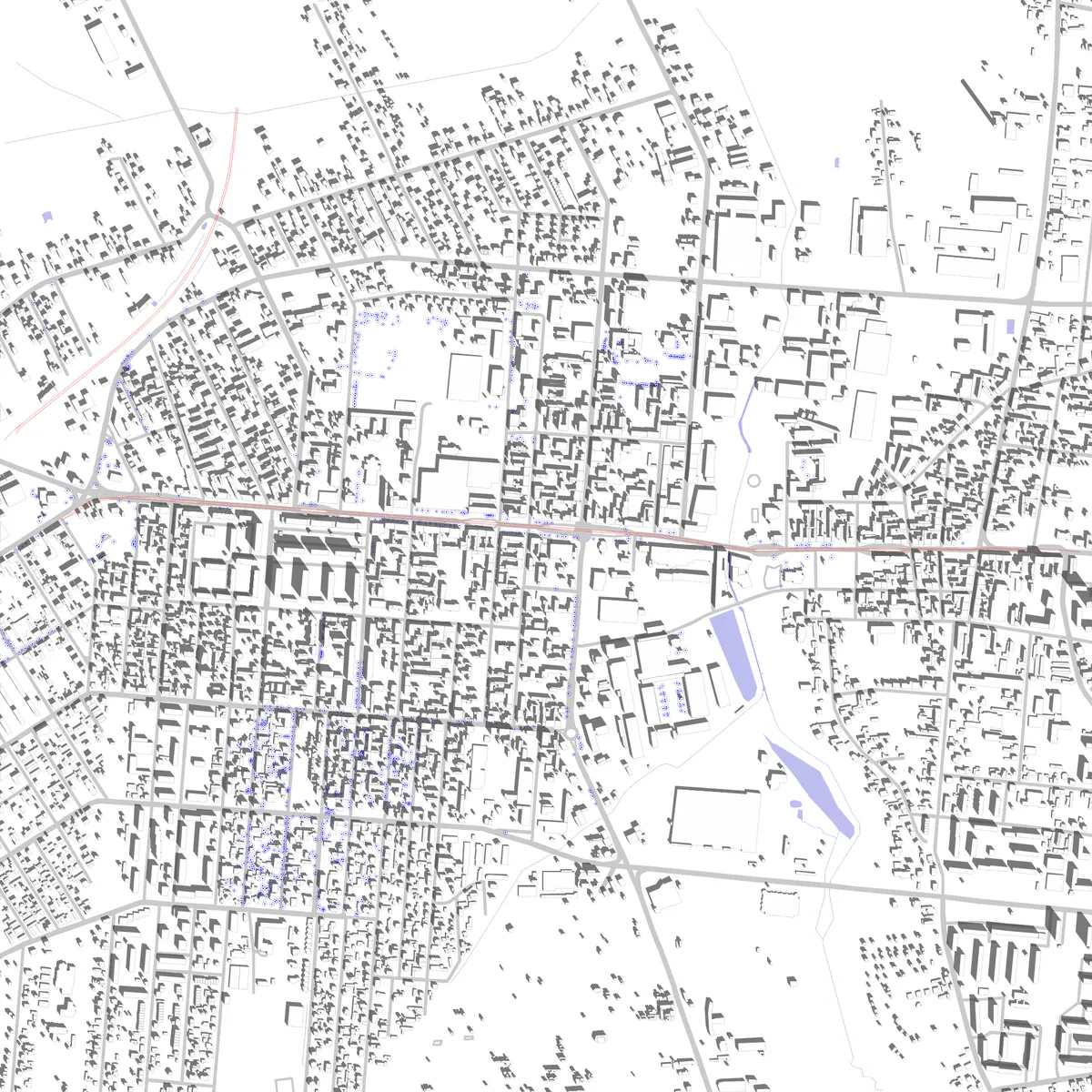 Pabianice plan zagospodarowania (2,5 km)