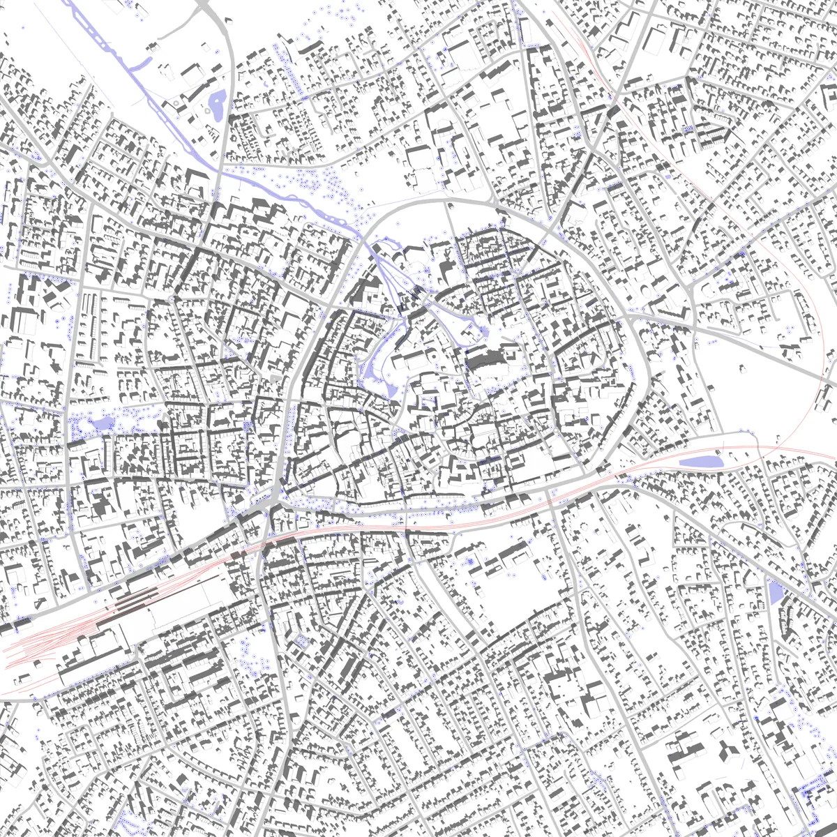 Paderborn Lageplan (2,5 km)