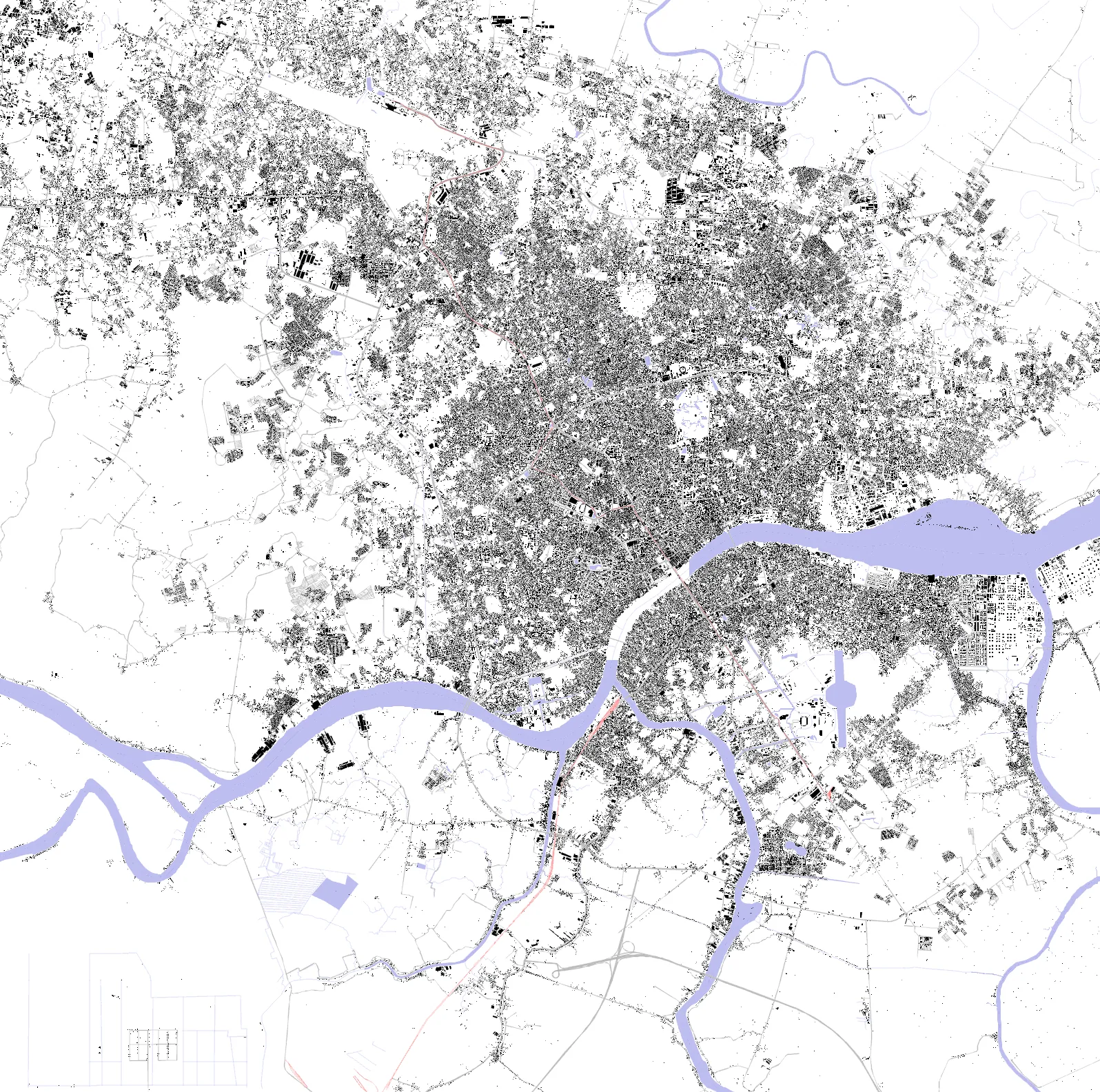 Palembang figure ground plan