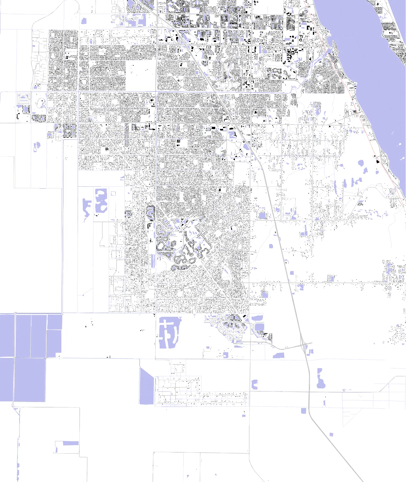 Palm Bay figure ground plan