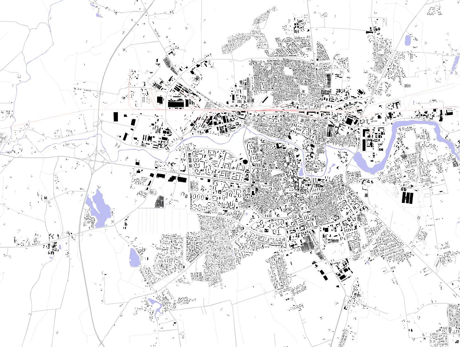 Panevėžys figure ground plan