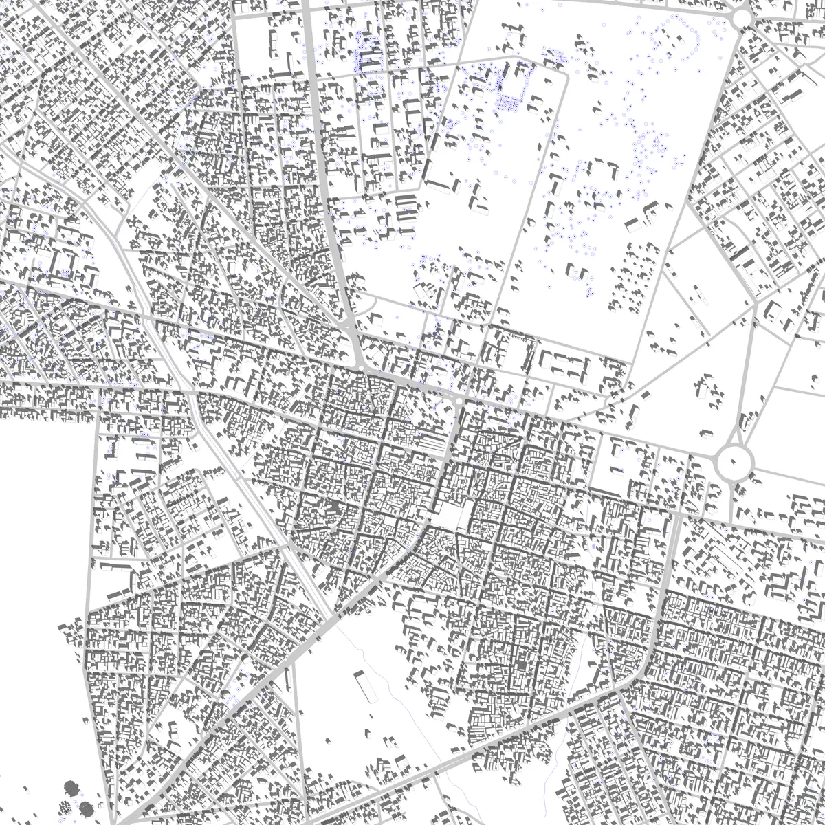 Parakou site plan (2.5 km)