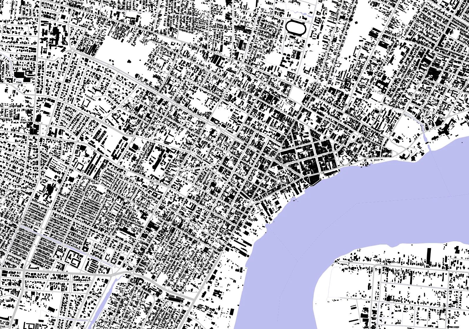 Paramaribo figure ground plan
