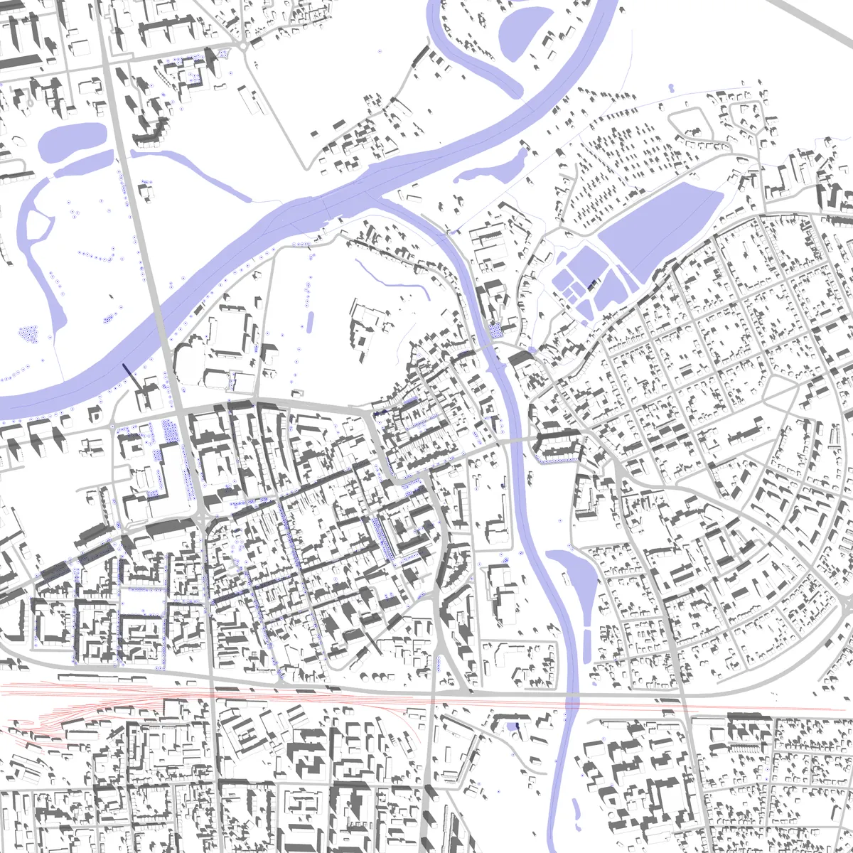 Pardubice site plan (2.5 km)