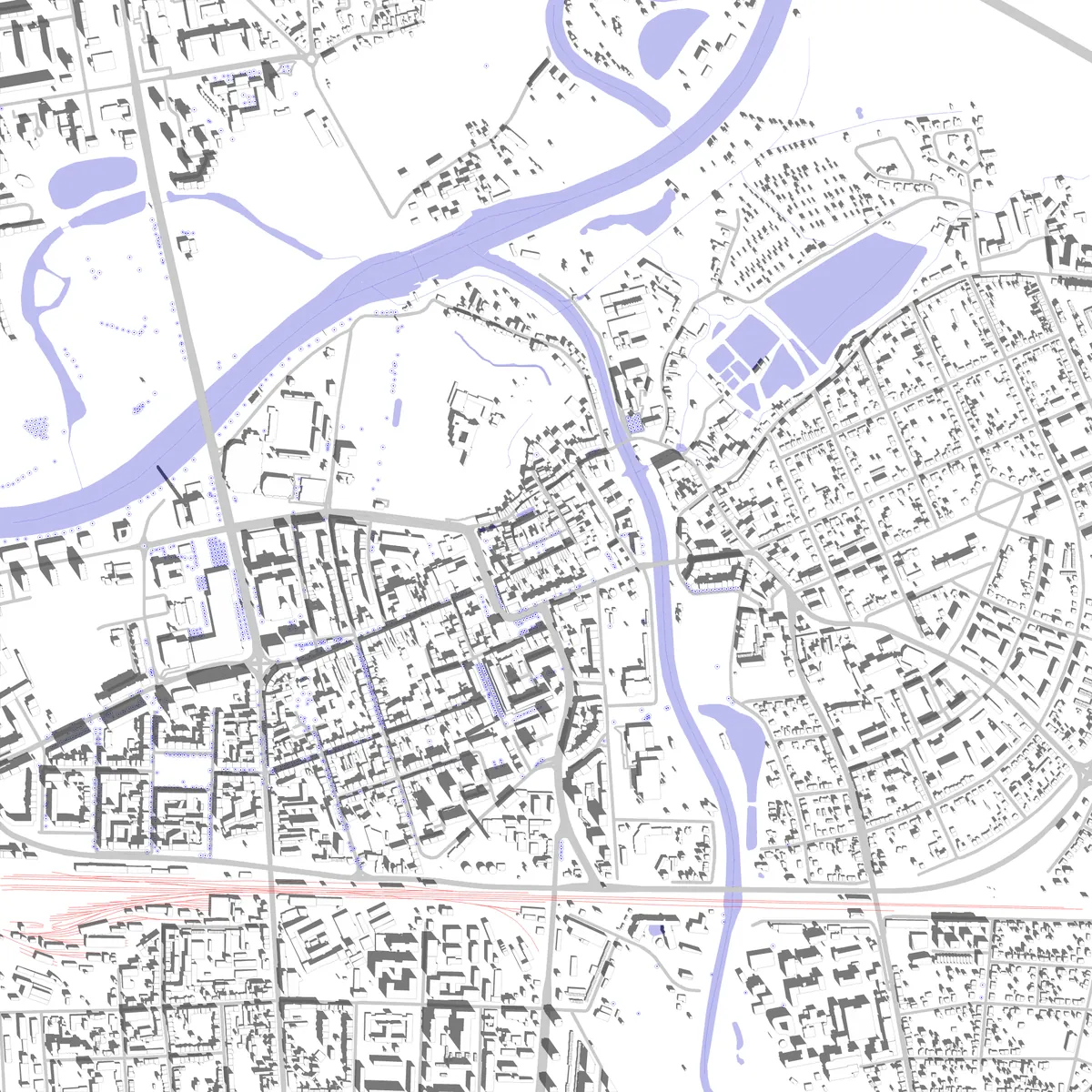 Pardubice site plan (2.5 km)