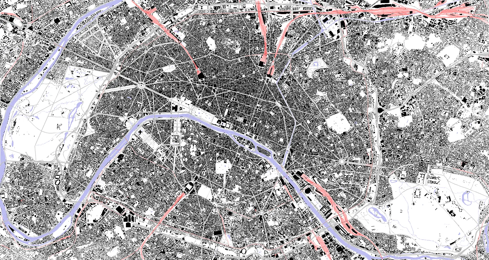 Paris figure ground plan