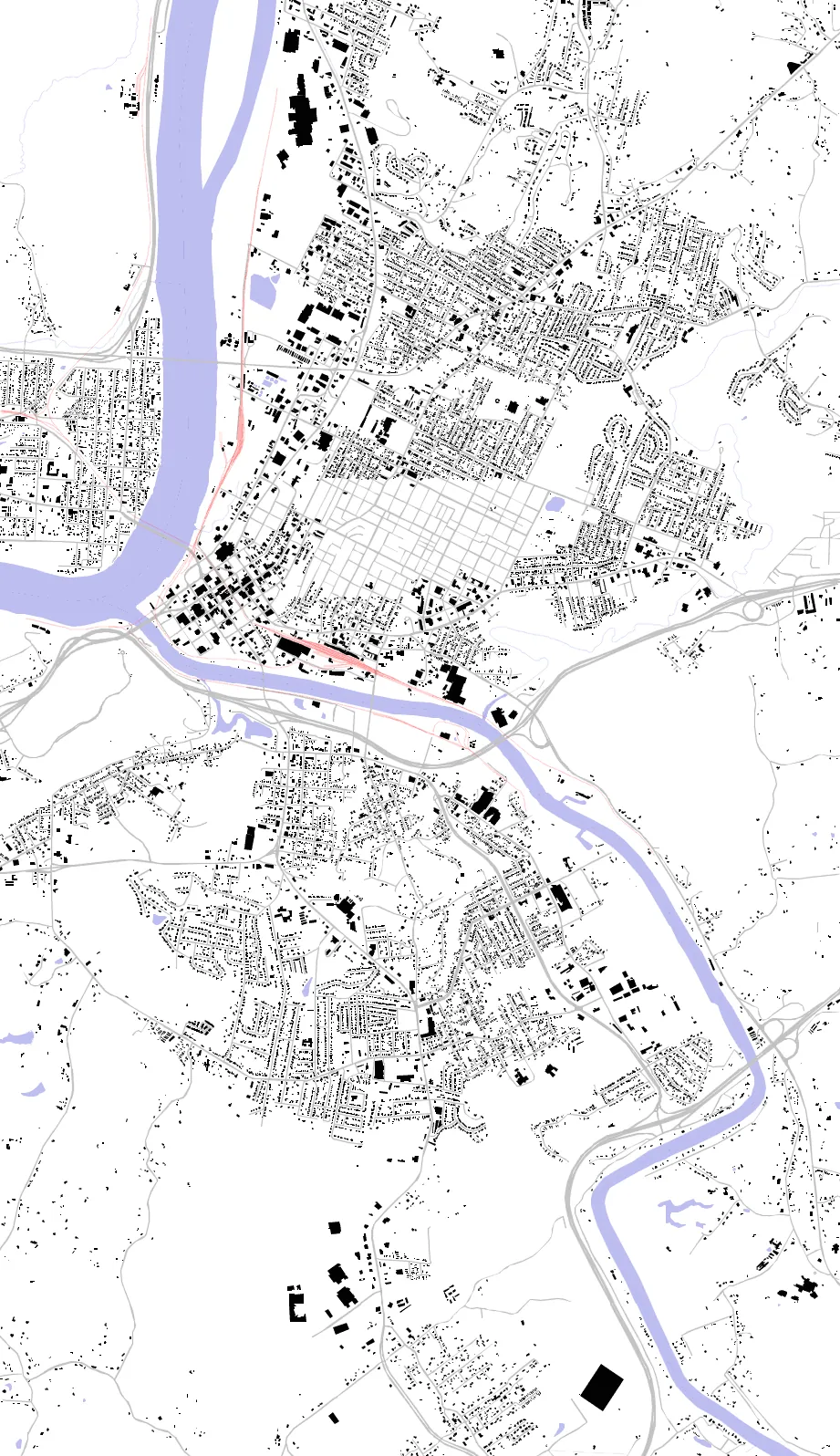 Parkersburg figure ground plan