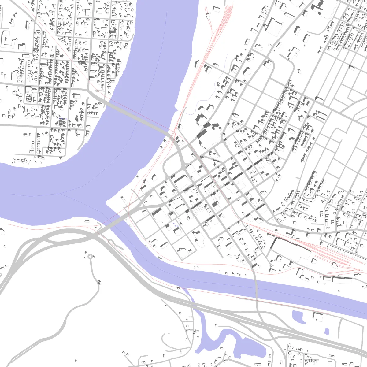 Parkersburg site plan (2.5 km)