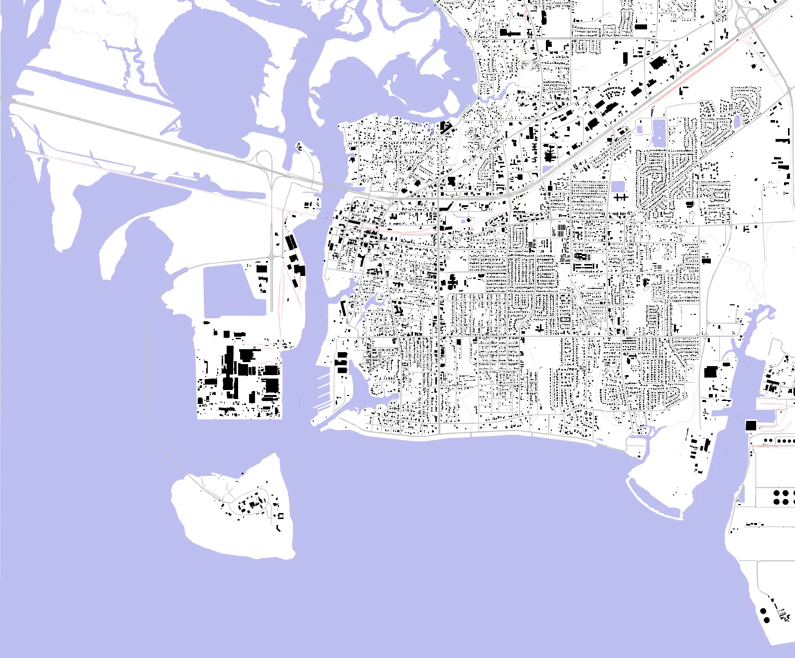 Pascagoula figure ground plan