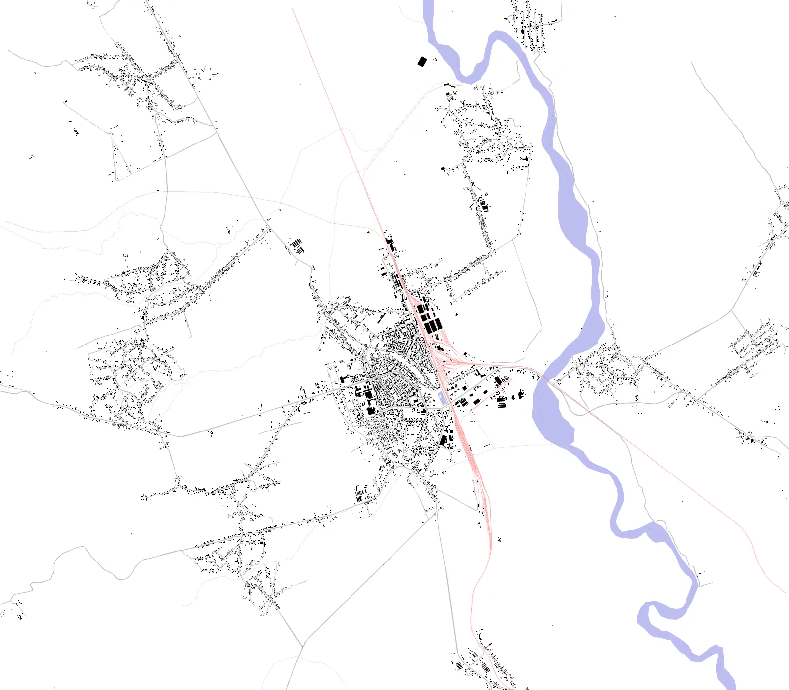 Pașcani figure ground plan