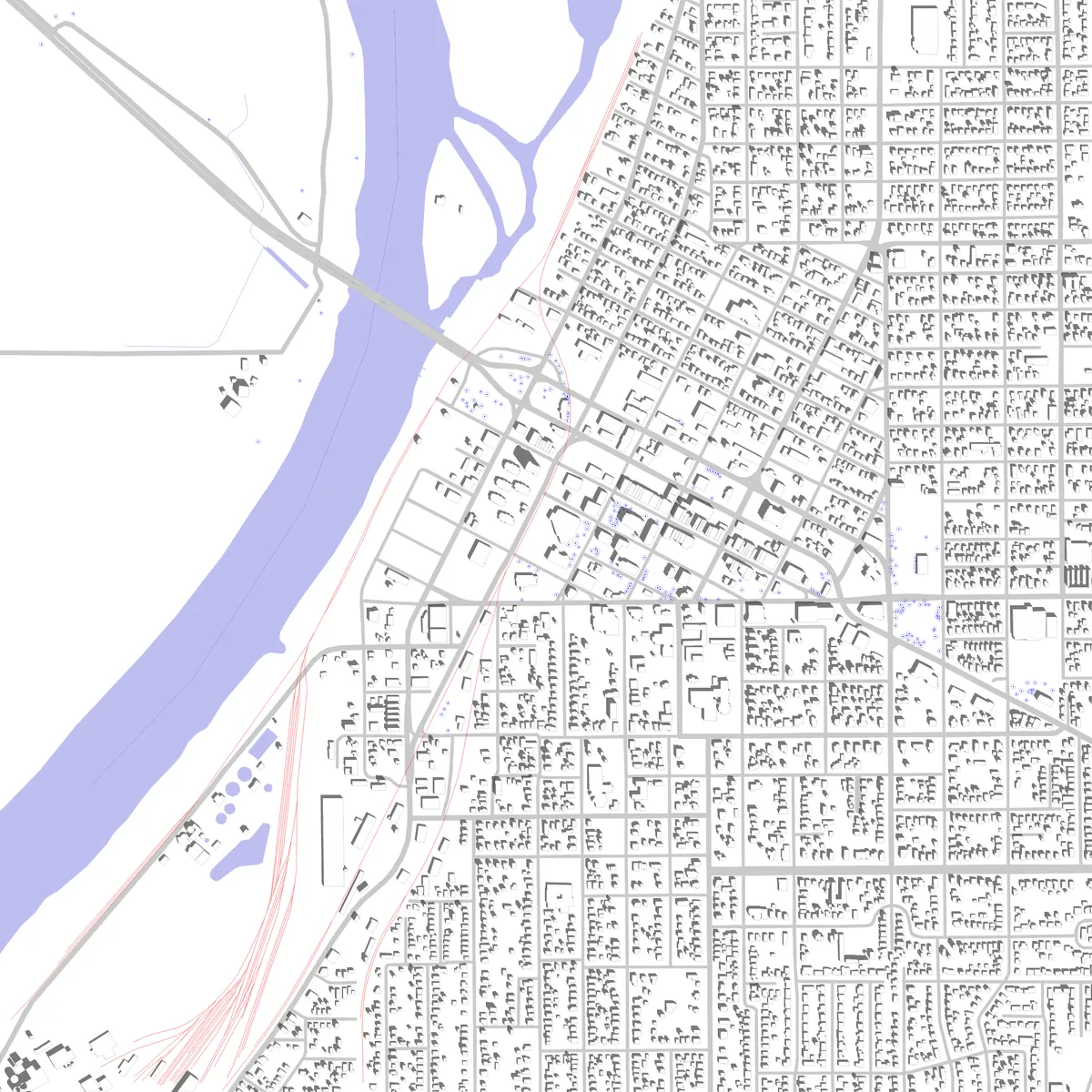 Pekin site plan (2.5 km)