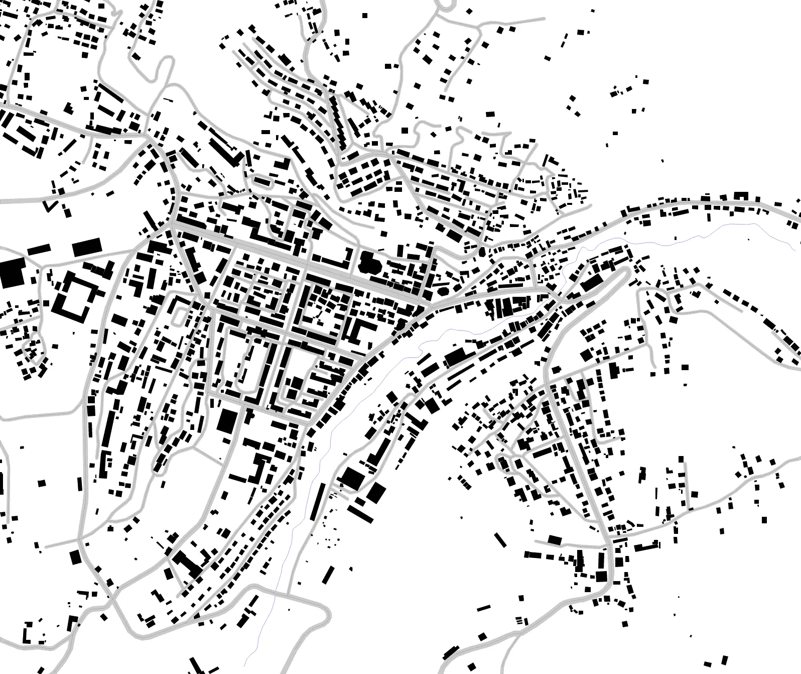 Peshkopi figure ground plan