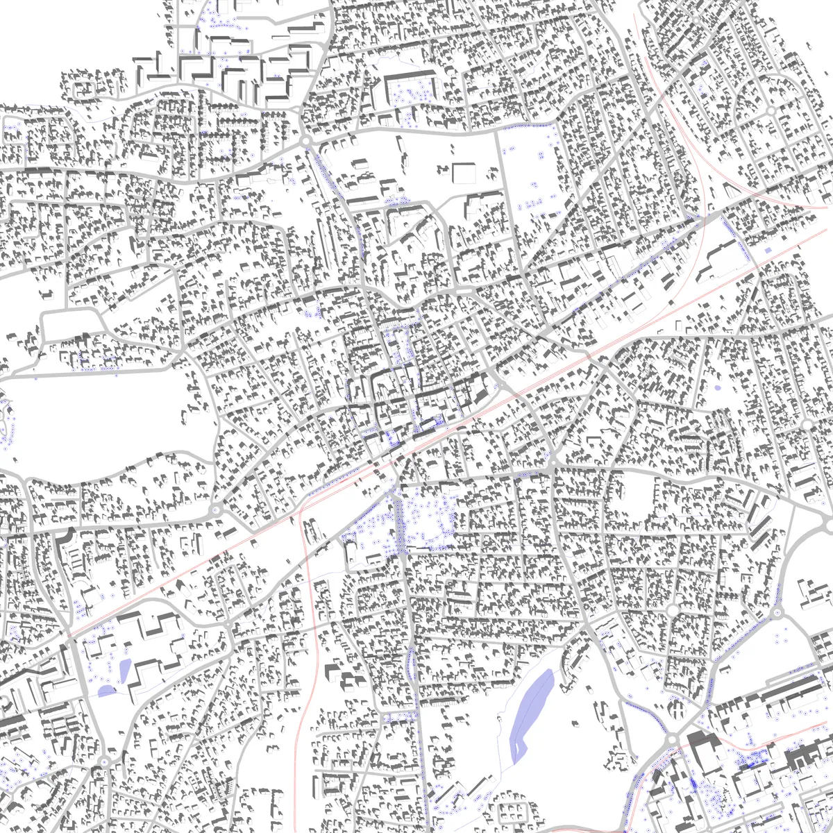 Pessac plan de situation (2,5 km)