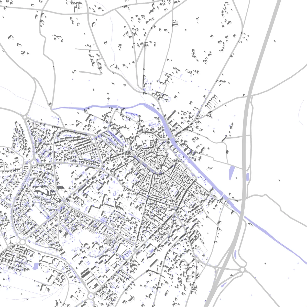 Pézenas site plan (2.5 km)