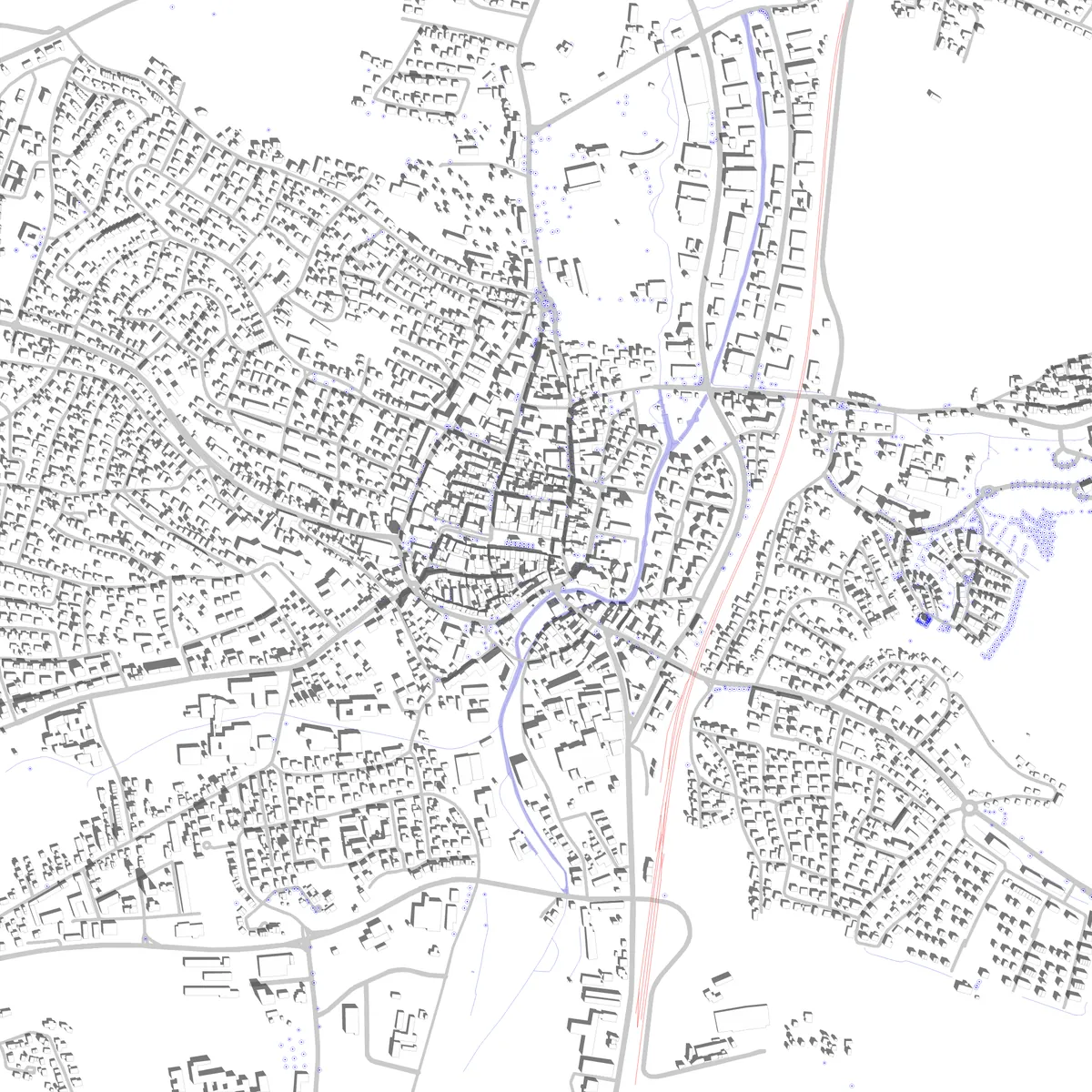 Pfaffenhofen an der Ilm Lageplan (2,5 km)