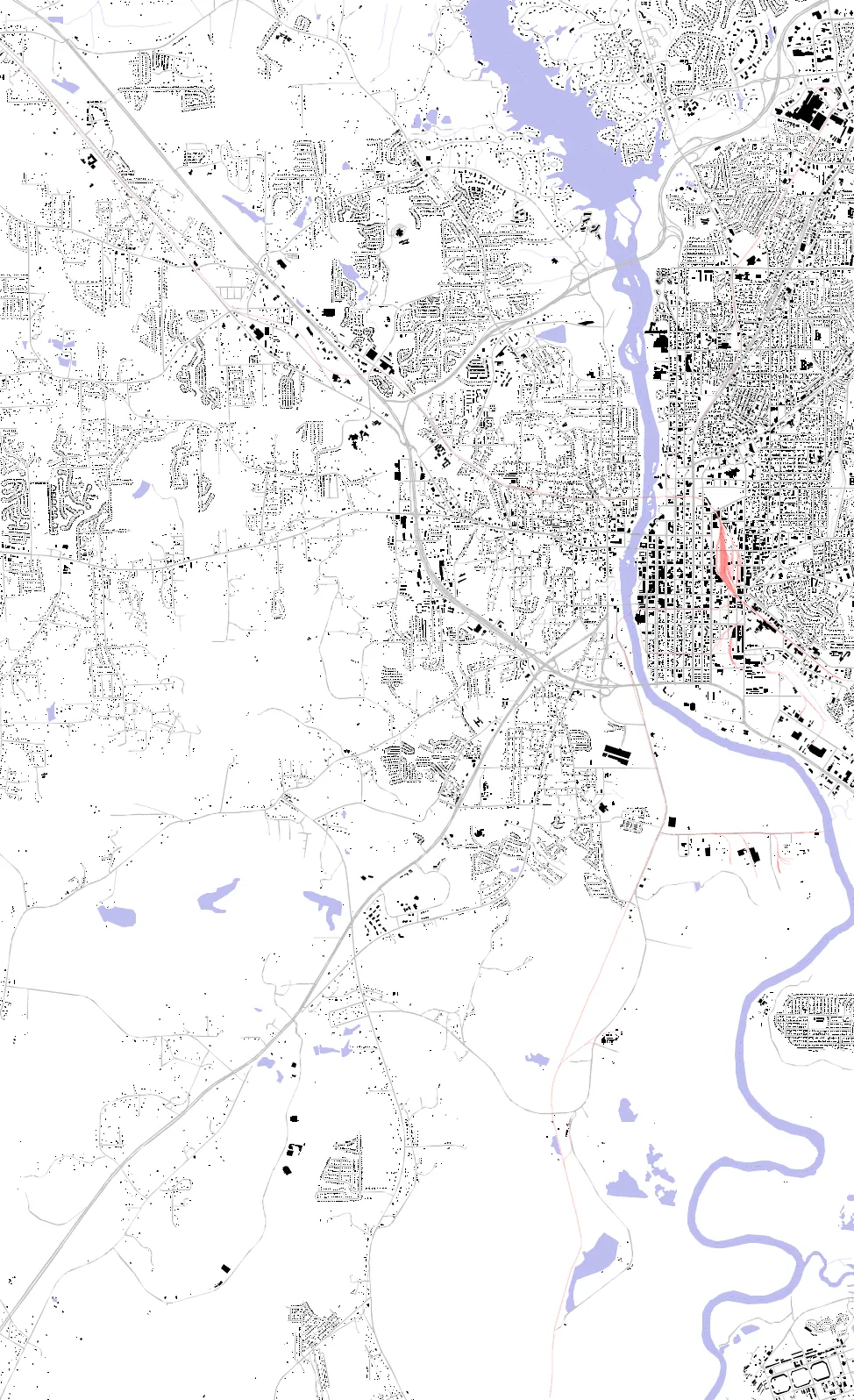Phenix City figure ground plan