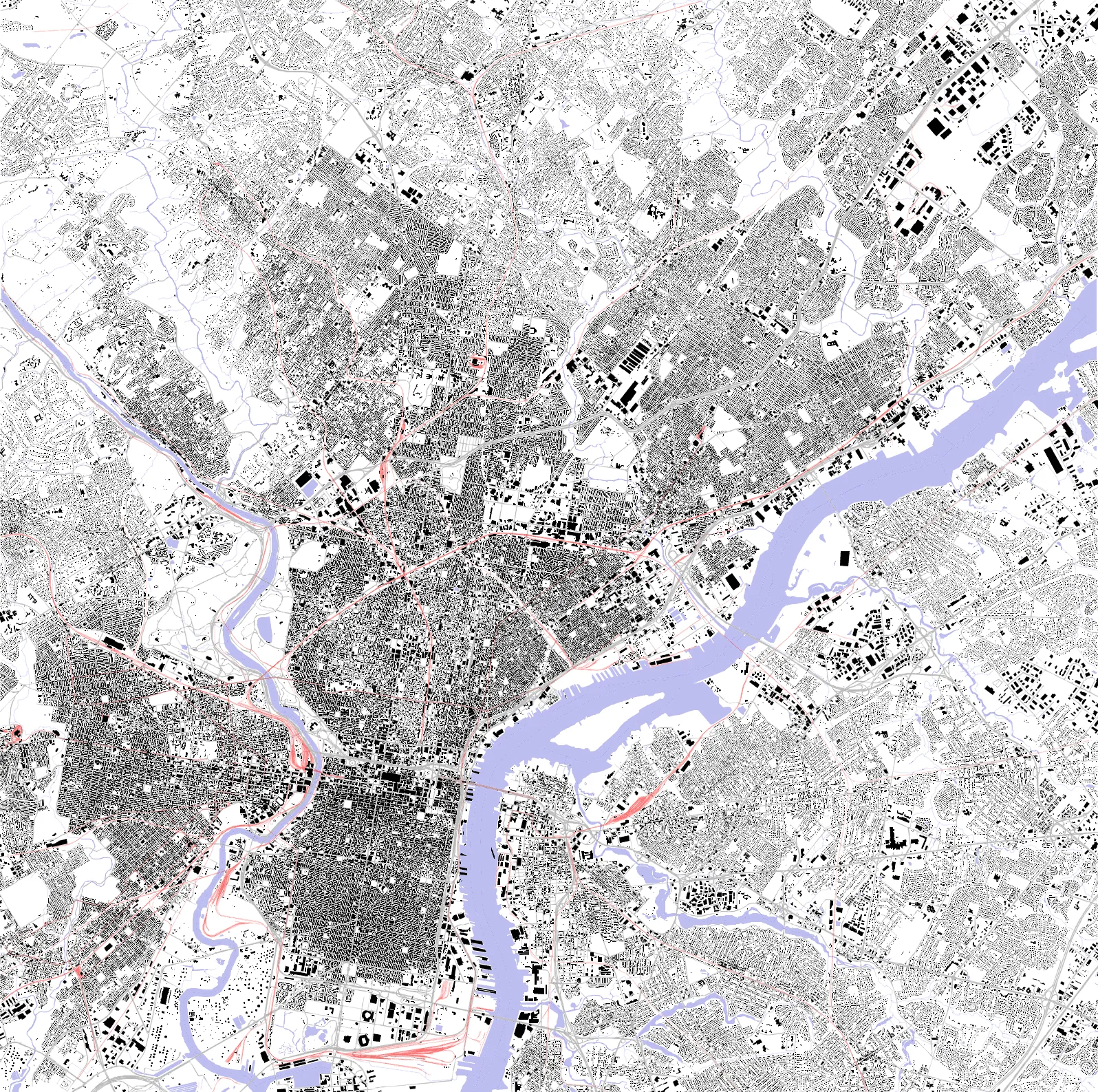 Philadelphia figure ground plan