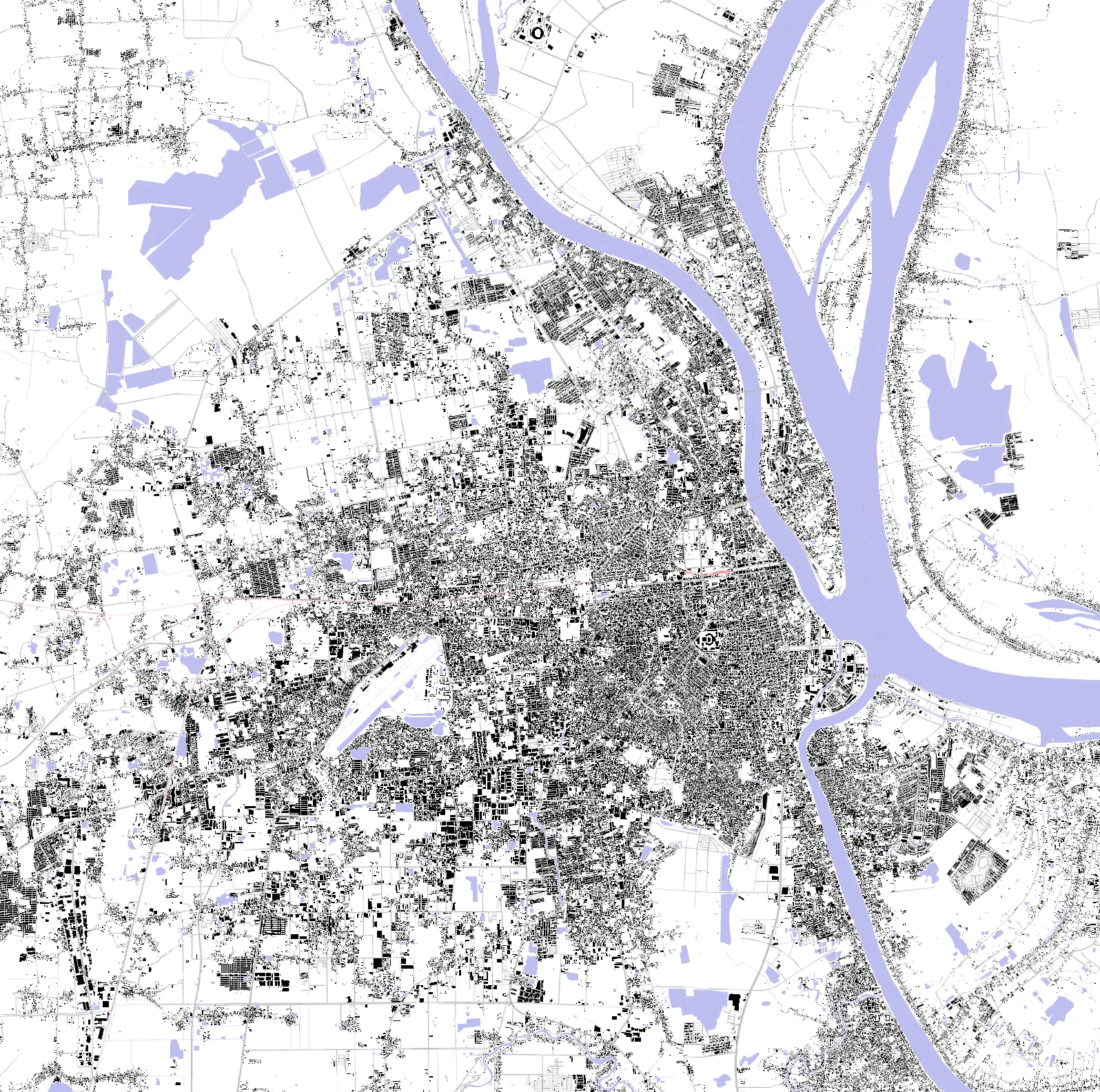 Phnom Penh figure ground plan