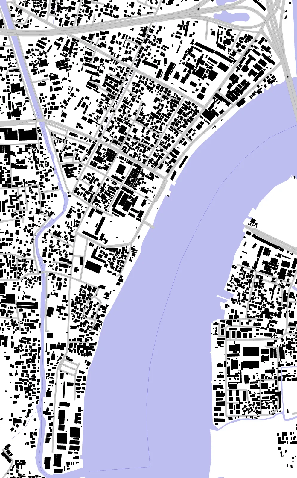 Phra Pradaeng figure ground plan